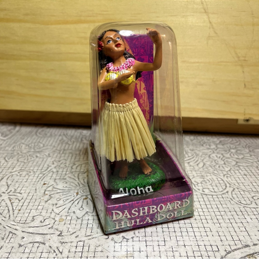 Hula Dashboard Doll with Grass Skirt